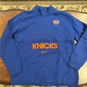 Nike blue New York Knicks quarter zip sweatshirt
